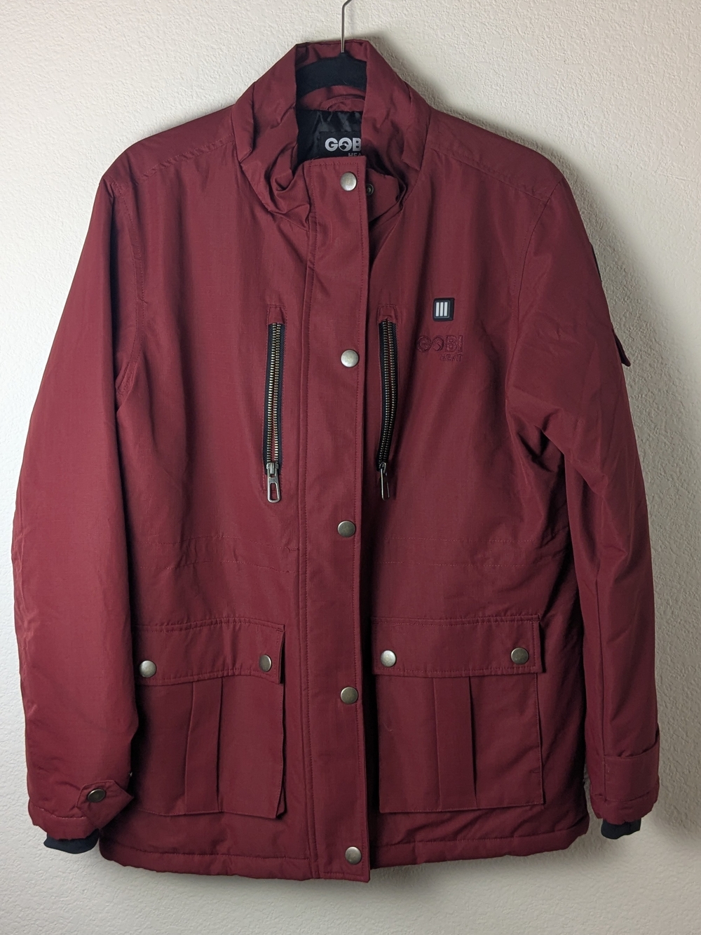 Gobi Heat Women’s M Burgundy Heated Jacket Battery Powered Utility Coat